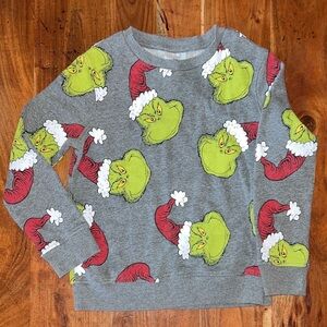 Kids Grinch Holiday Sweatshirt - Gray